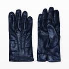 Club Monaco Color Blue Washed Leather Glove In Size Xl