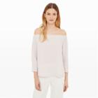 Club Monaco Color Rose Grey Yandel Off-the-shoulder Top