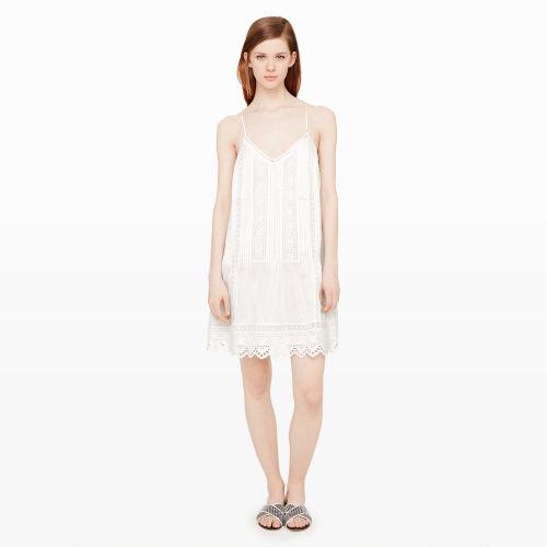 Club Monaco Color White Prudence Cotton Voile Dress In Size 12