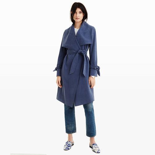 Club Monaco Color Cerulean Blue Ellayne Trench Coat