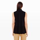 Club Monaco Color Black Zoela Silk-back Vest In Size Xs