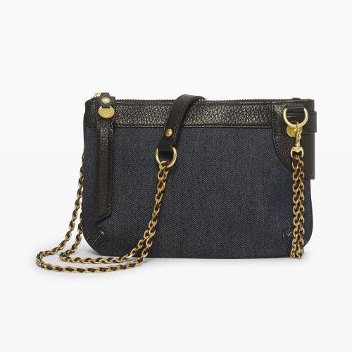 Club Monaco Color Blue Mayle Caro Denim Clutch In Size One Size