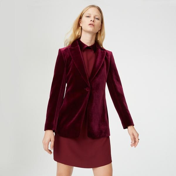 Club Monaco Burgundy Catalenah Blazer