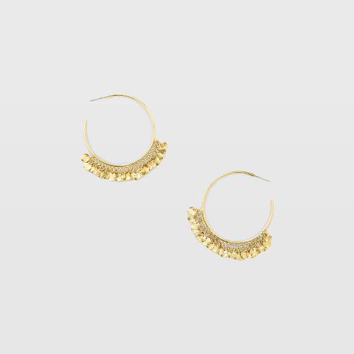 Club Monaco Color Gold Serefina Disk Hoop Earring