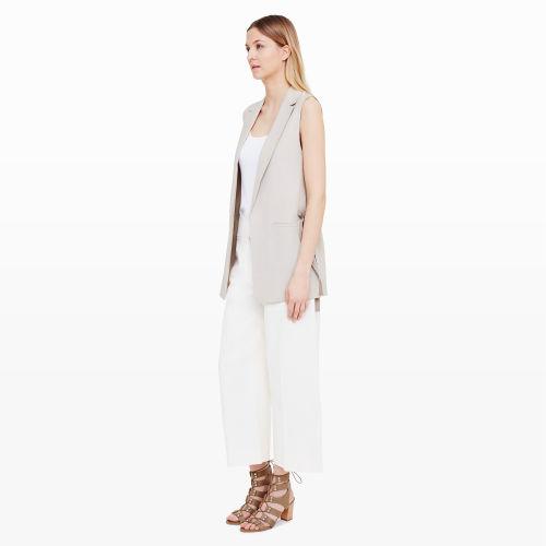 Club Monaco Color Pale Flax Vonna Side-tie Vest