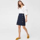 Club Monaco Color Blue Travus Skirt