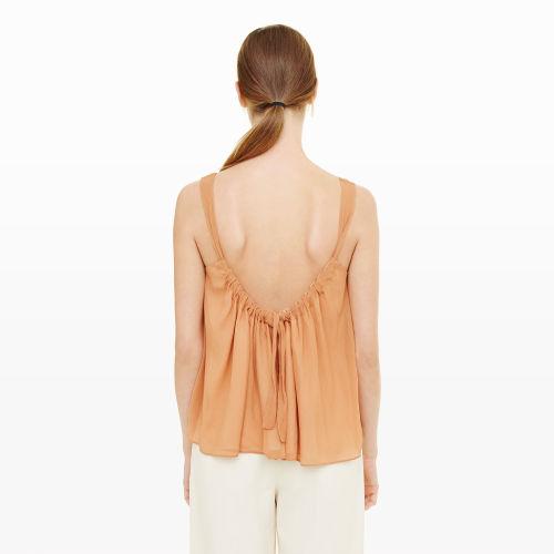 Club Monaco Collection Color Sedona Florin Tie-back Top