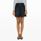 Club Monaco Color Black Franjeska Faux-leather Skirt