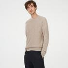 Gl Color White Twill Stitch Raglan Sweater