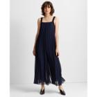 Club Monaco Navy Mu Pleated Jumpsuit