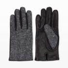 Club Monaco Color Grey Donegal And Leather Glove In Size S