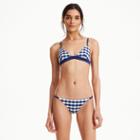 Club Monaco Color Blue Solid & Striped Morgan Top