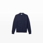 Club Monaco Color Navy Melange Merino Quarter-zip Sweater