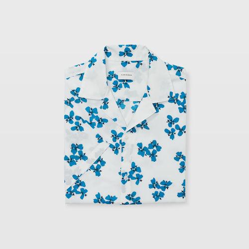 Club Monaco Camp Collar Flower Shirt
