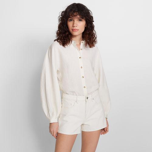 Club Monaco Color White Aiden Denim Short