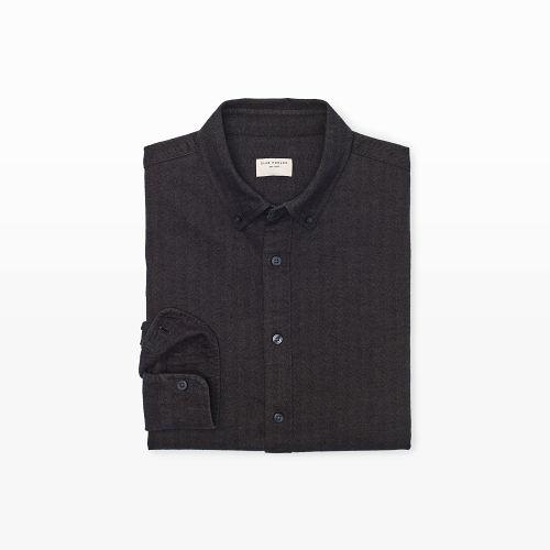 Club Monaco Color Surplus Green Slim Herringbone Shirt