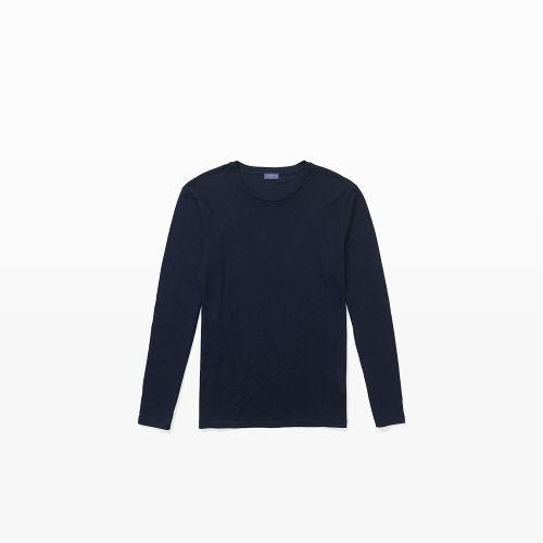 Club Monaco Color Blue Long Sleeve Indigo Crew