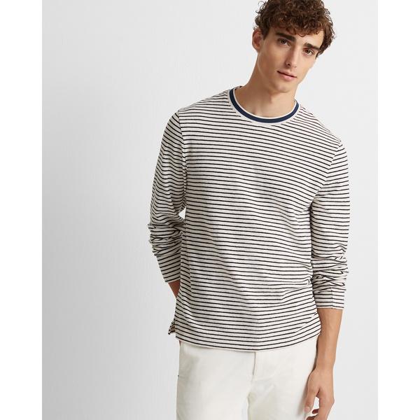 Club Monaco Navy Long-sleeve Refined Trim Crew