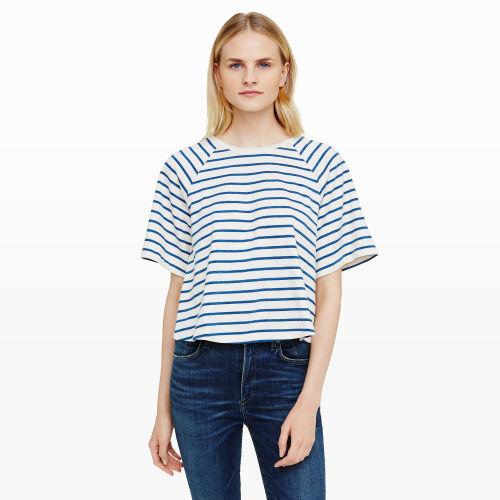 Club Monaco Color Cream/blue Persess Top