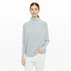 Club Monaco Color Grey Emma Ribbed Cashmere Sweater
