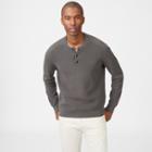 Club Monaco Smoke Baseball Collar Sweater