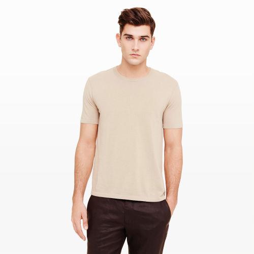 Club Monaco Color White Crepe Cotton Crew