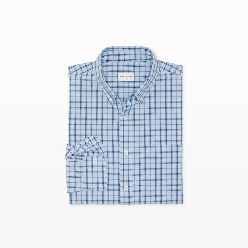 Club Monaco Color Blue Slim-fit Bd Small Plaid Shirt
