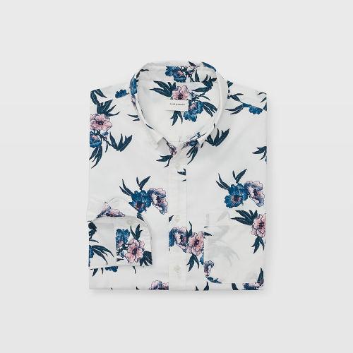 Club Monaco Slim Beach Flower Shirt