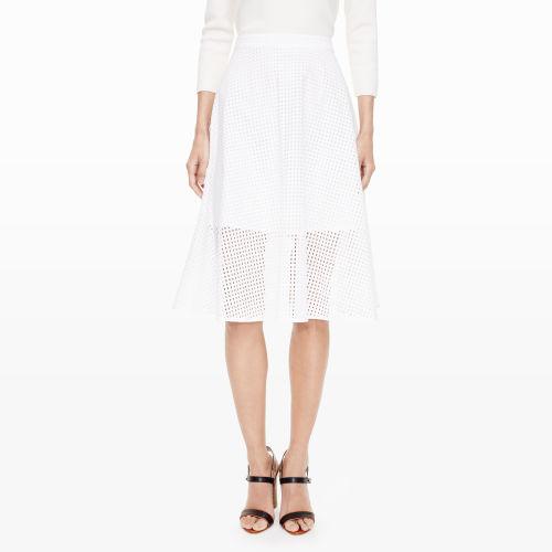 Club Monaco Color White Huette Eyelet Skirt In Size 6