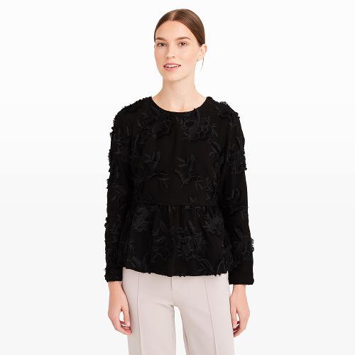 Club Monaco Color Black Mareah Embroidered Top