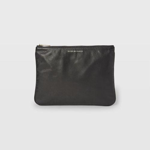 Club Monaco Color Black Logo Pouch