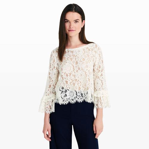 Club Monaco Color White Ahorin Lace Top