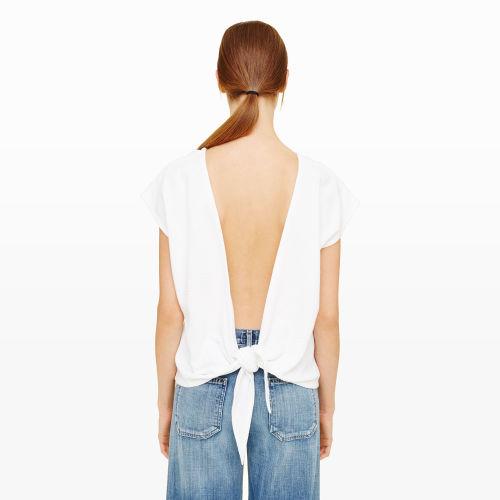 Club Monaco Color White Tyrena Tie-back Top