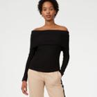 Club Monaco Color Black Tabbie Off-the-shoulder Top