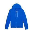 Club Monaco Color Blue Essential Zip Up Hoodie In Size L