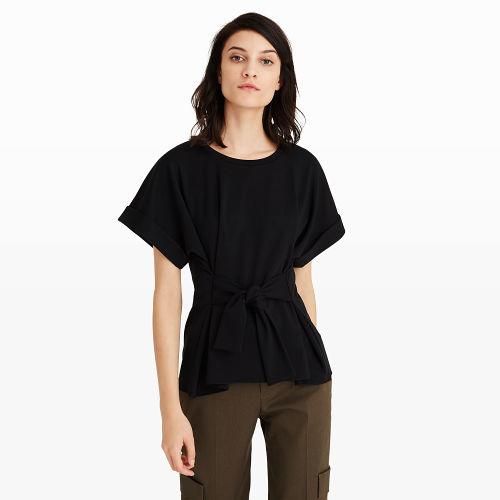 Club Monaco Color Black Tatelyn Tie Top