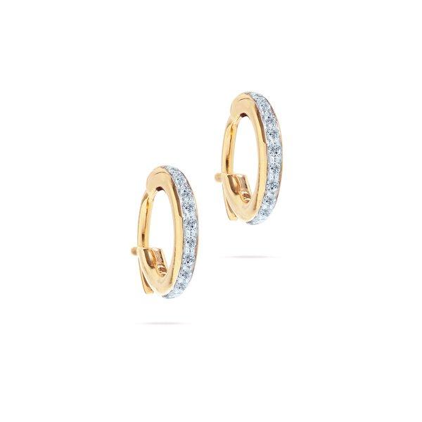 Club Monaco Gold Adina Reyter Pave Hoop Earring