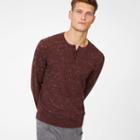 Club Monaco Color Purple Wool Henley Sweater
