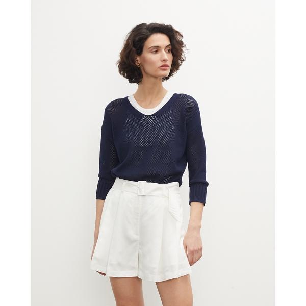 Club Monaco Novelty Stitch V-neck Sweater