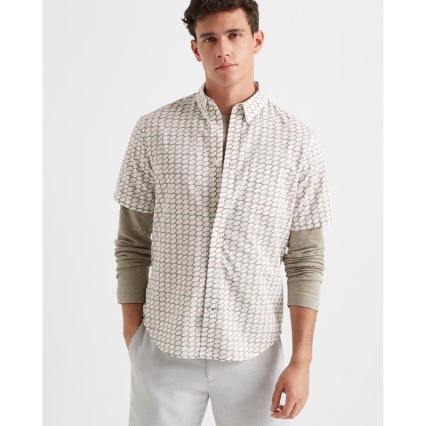 Club Monaco Short Sleeve Geometric Shirt