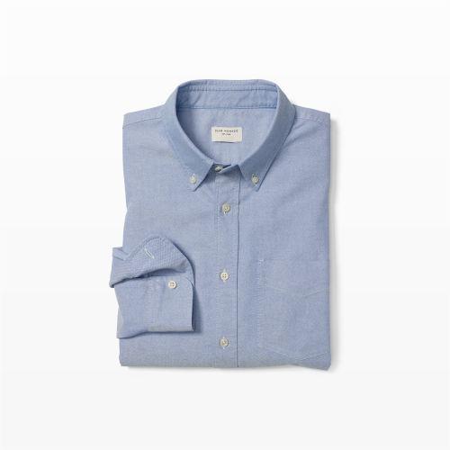 Club Monaco Color Blue Slim-fit Oxford Shirt