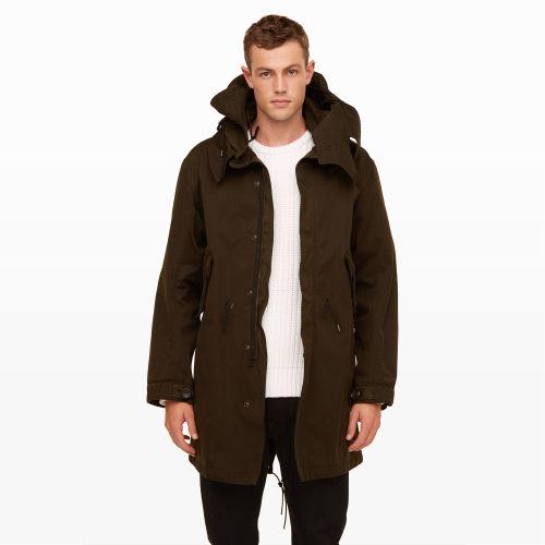 Club Monaco Color Green Ten C Fishtail Parka