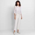 Club Monaco Color White Leileh Straight Crop Denim