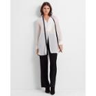 Club Monaco Blanc De Blanc Silk Tuxedo Tunic Blouse