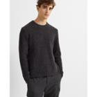 Club Monaco Charcoal Brushed Wool-blend Crew