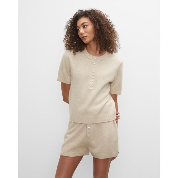 Club Monaco Cashmere Button Tee