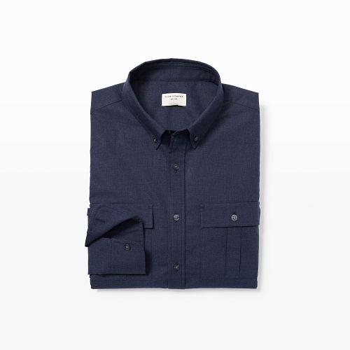 Club Monaco Color Navy Slim Two-pocket Shirt