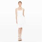 Club Monaco Color White Patin Dress In Size 00