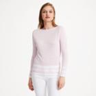 Club Monaco Color Pink Lana Block Stripe Sweater