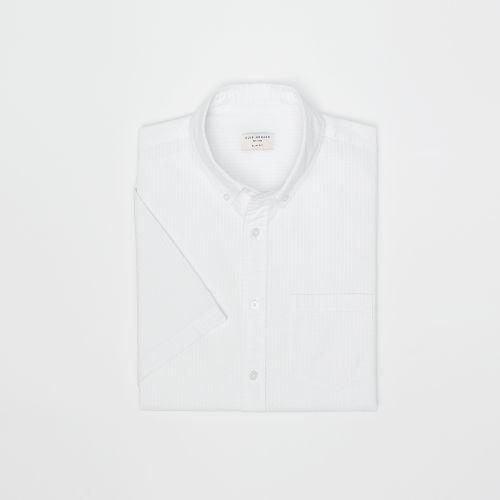 Club Monaco Color White Short-sleeve Seersucker Shirt